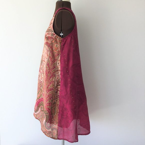 Silk A-line Tank Dress with pockets - Picture 4 of 8